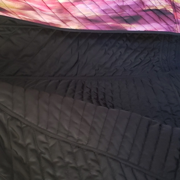 Chicos open jacket quilted pink water colors size 2 - Picture 4 of 7